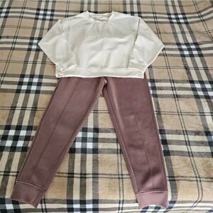 All in Motion Cream and Brown Joggers Set
